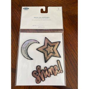 Old Navy Iron on Patches “Moon, Star, Shine”